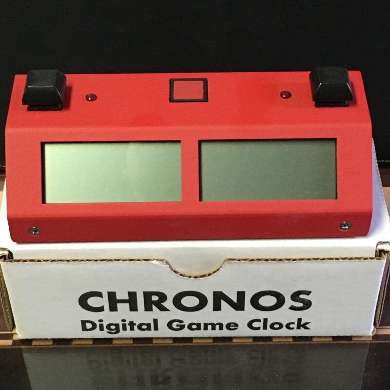 Red Chronos GX Digital Game Chess Clock BUTTON 